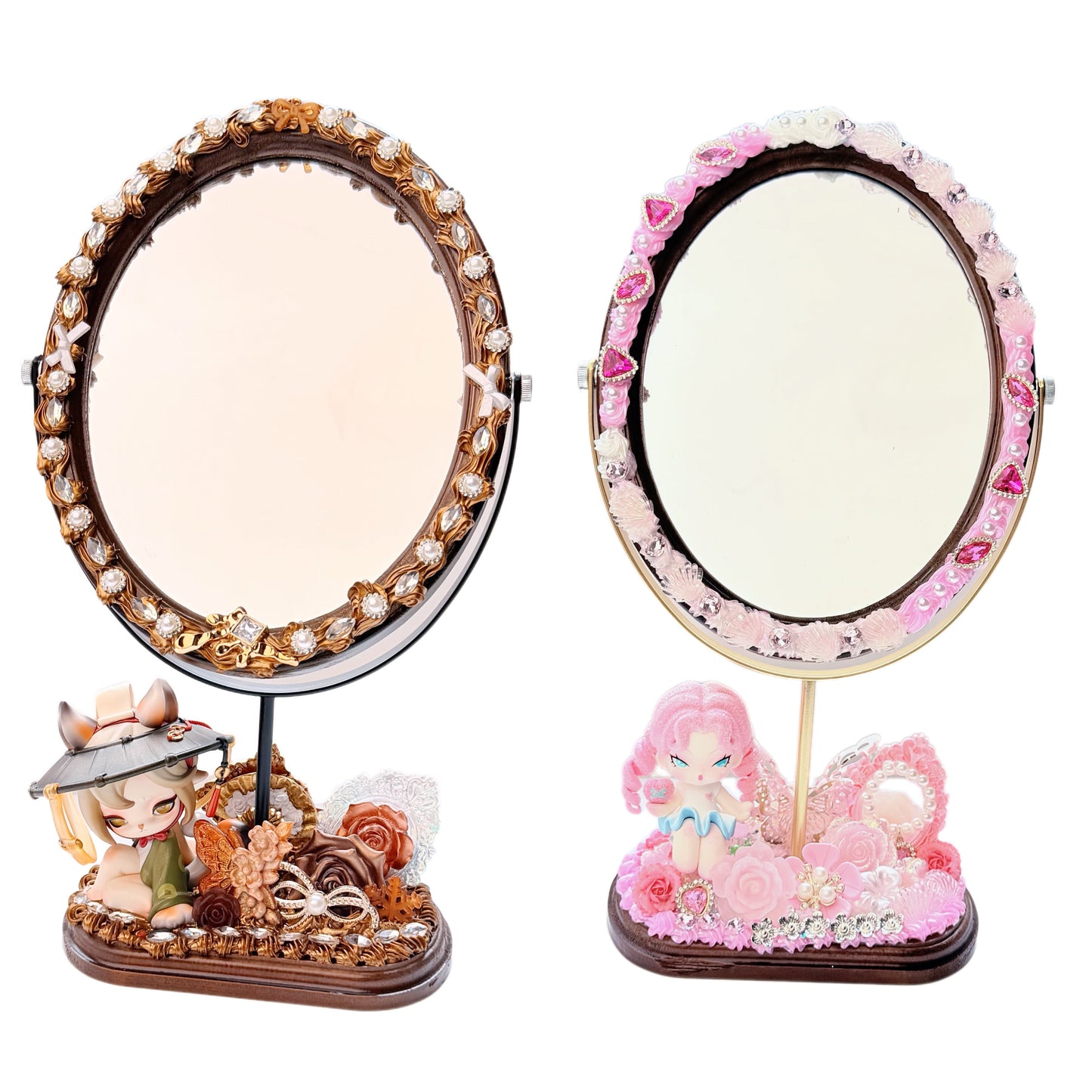 Handmade Wooden Makeup Mirror
