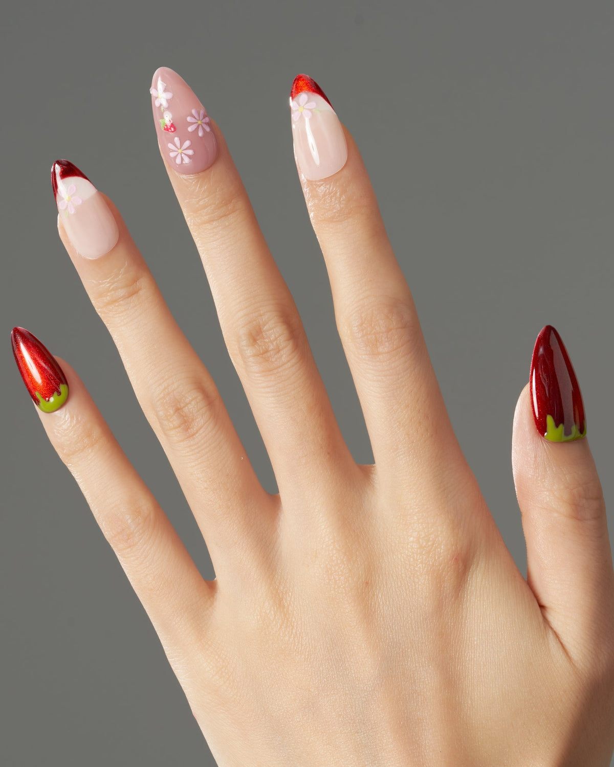 KOSBLING nail studio — Cat Eye / Berry Bloom