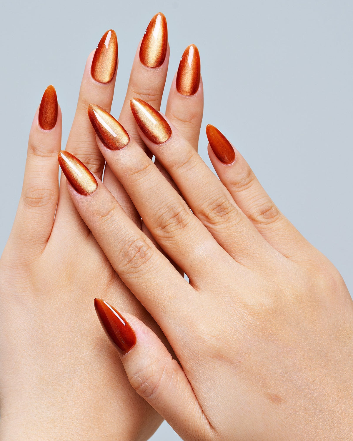 KOSBLING nail studio — Cat Eye / Caramel Swirl
