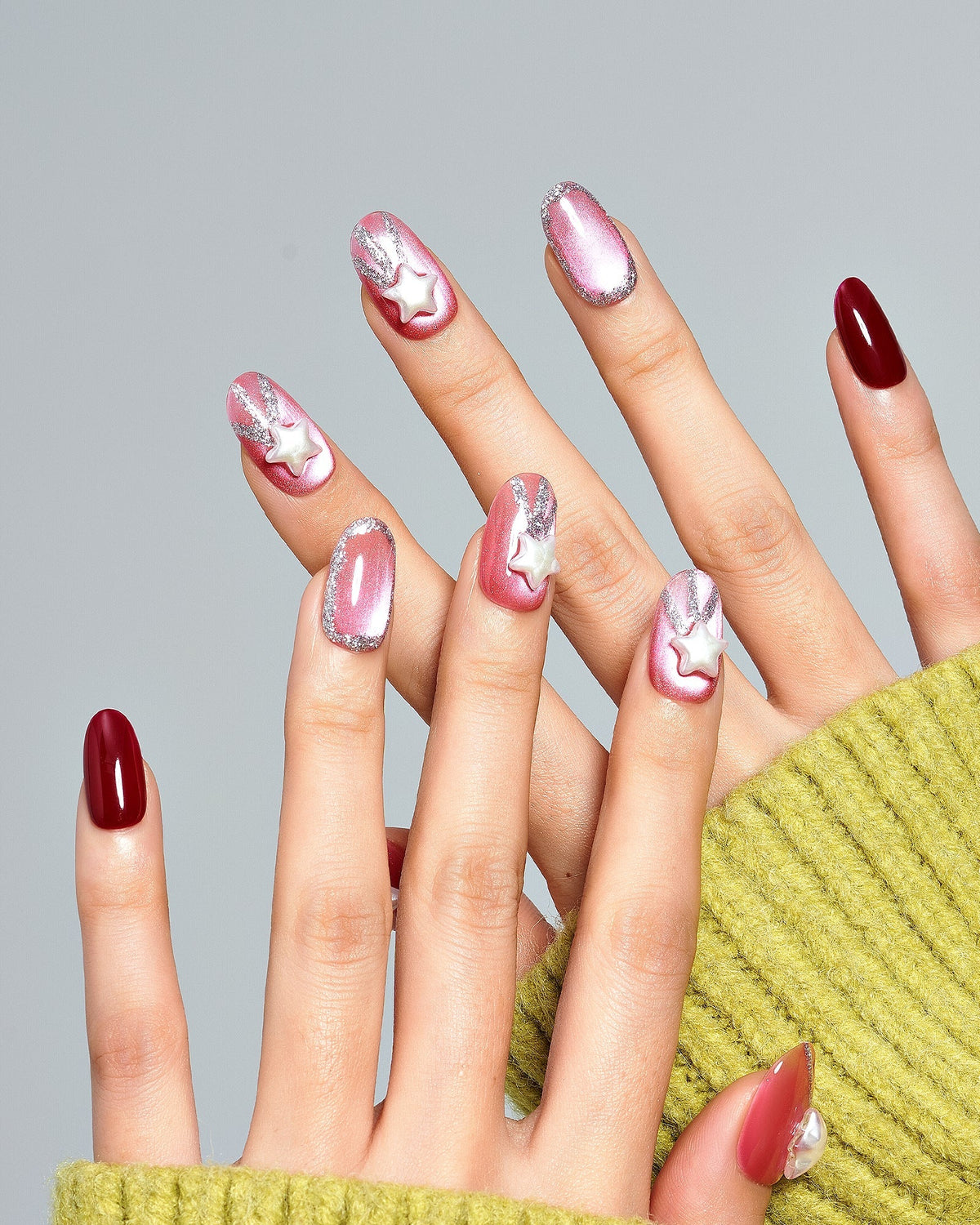 KOSBLING nail studio — Cat Eye / Pink Spark