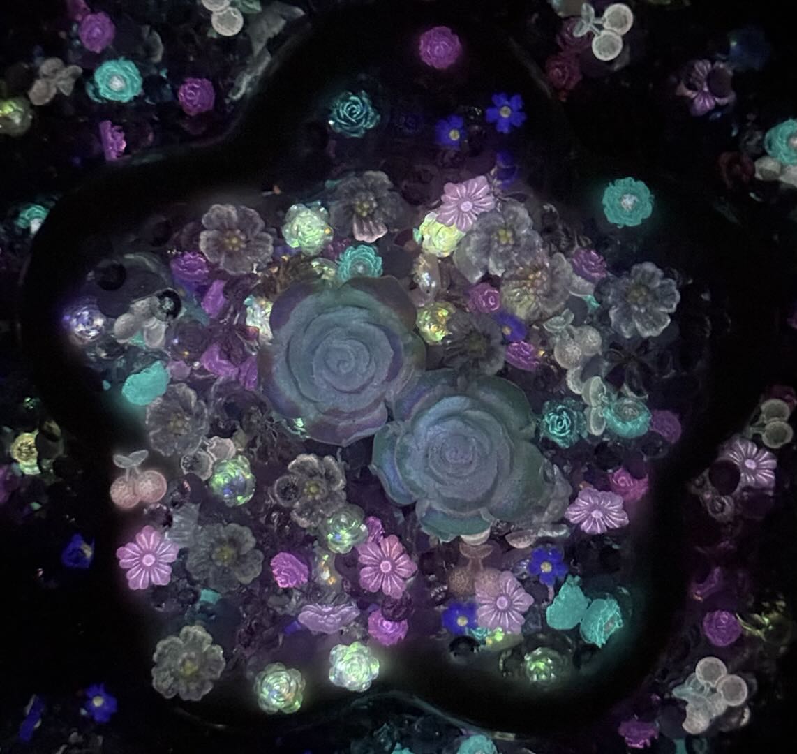 混ぜゲームー紫の花園(ネール用 夜光) - Kosbling - beads