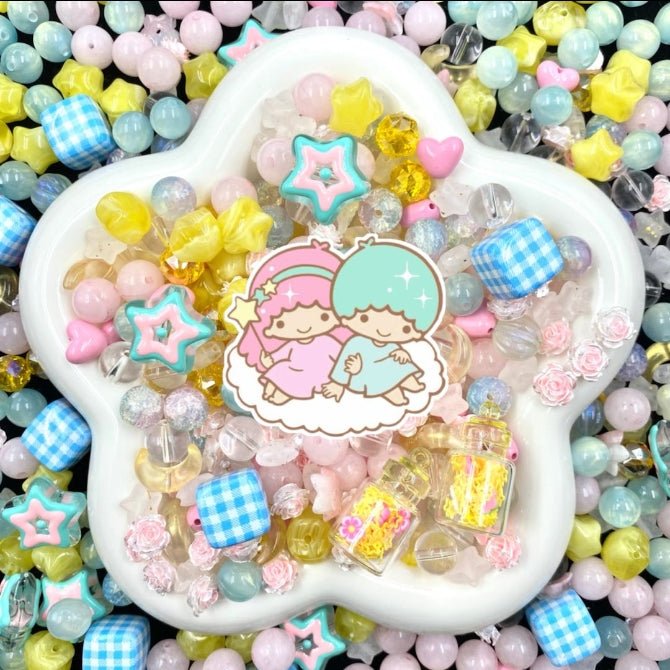 ブレスレットビーズセット - キキ&ララの星空&ソルティーレモン&くちなしの香り&銀河の羽ばたき&海辺のシンフォニー&夢幻の油絵 - Kosbling - beads