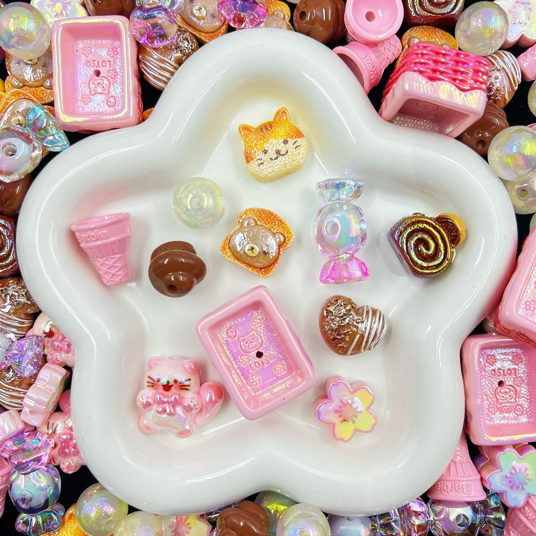 【動物系】ねこ珈琲店 - アクリルビーズ&一部夜光ボールペン&キーホルダー&ブレスレット用 - Kosbling - beads