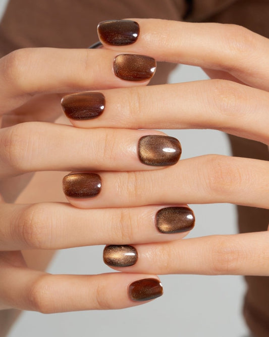 Cat Eye / Cocoa Mystique — Handmade Nails - kosbling-kb-design-reference