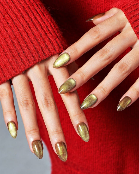 Cat Eye / Earl Grey Tea — Handmade Nails - kosbling-kb-design-reference