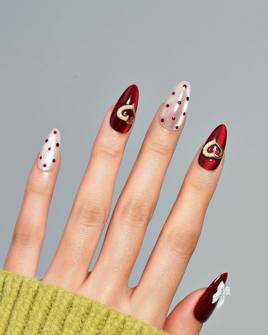 Cat Eye / Heartbeat Duo — Handmade Nails - kosbling-kb-design-reference