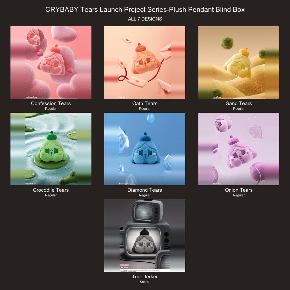 Crybaby-Tears Launch Project Series-Plush Pendant Blind Box