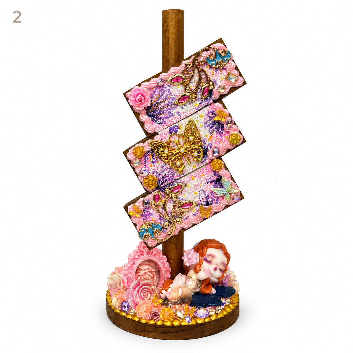 Kosbling In Stock- Three-Tier Hand-Painted Pen Holder
