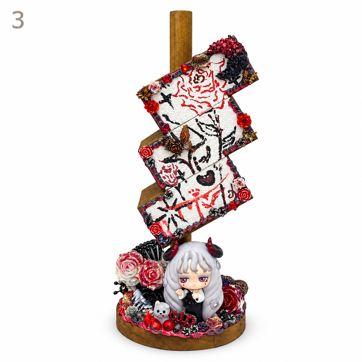 Kosbling In Stock- Three-Tier Hand-Painted Pen Holder