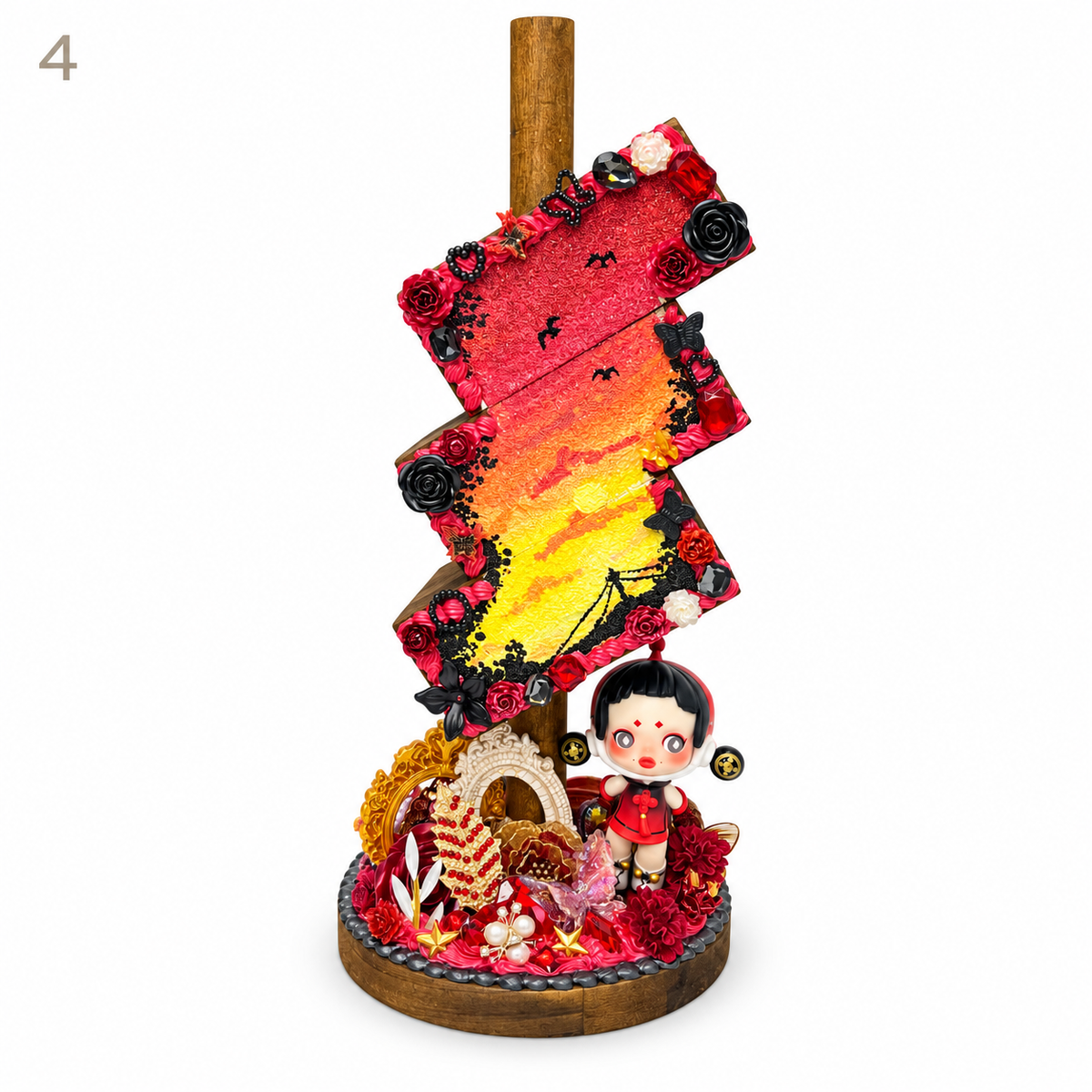 Kosbling In Stock- Three-Tier Hand-Painted Pen Holder