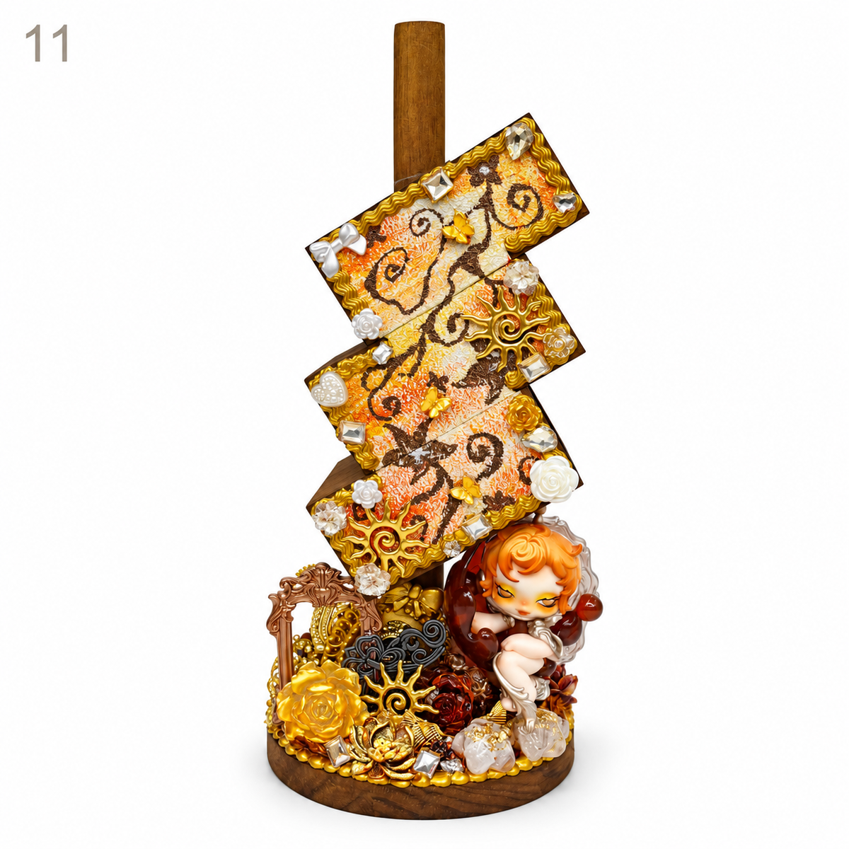 Kosbling In Stock- Three-Tier Hand-Painted Pen Holder