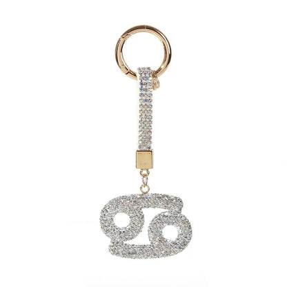 12 Constellation Diamond Bag Pendant Keychain - kosbling-