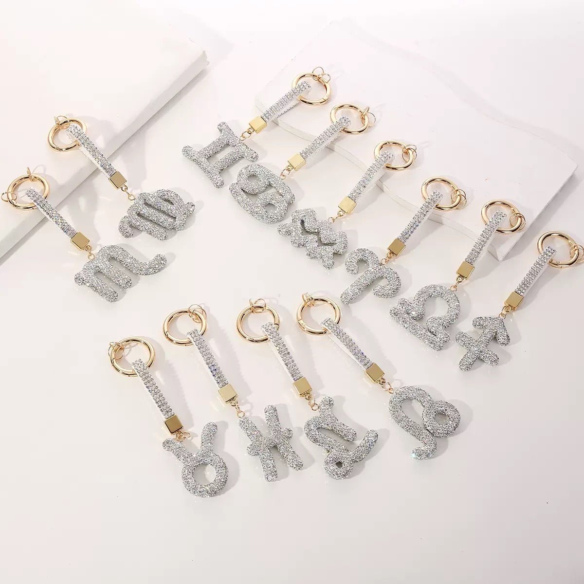 12 Constellation Diamond Bag Pendant Keychain - kosbling-