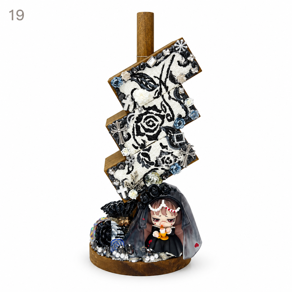 Kosbling In Stock- Three-Tier Hand-Painted Pen Holder