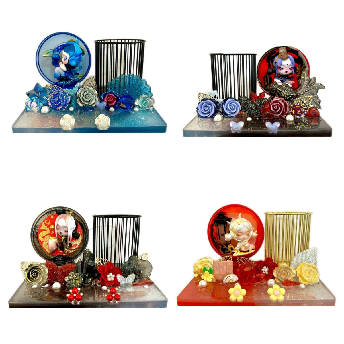 Handmade Resin Stand & Brush Holder 1