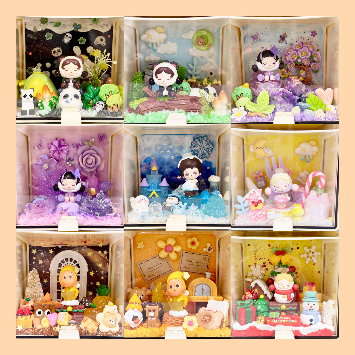 Small Storage Drawer with Cream Glue Doll Diy - Kosbling Handmade Blind Bag