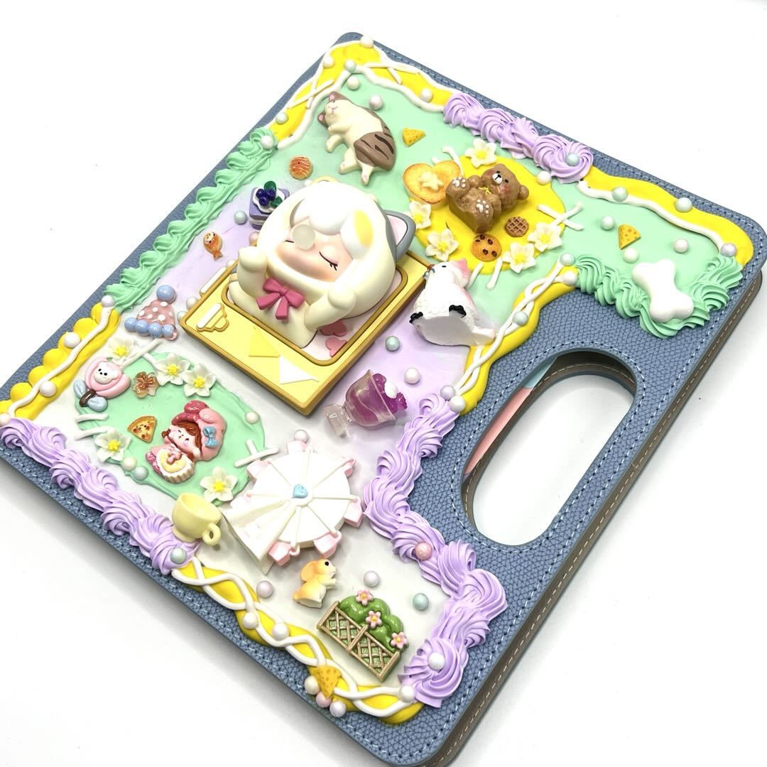 Handmade Portable Carry‑Handle Notebook With Cream Glue - Kosbling Handmade Blind Bag