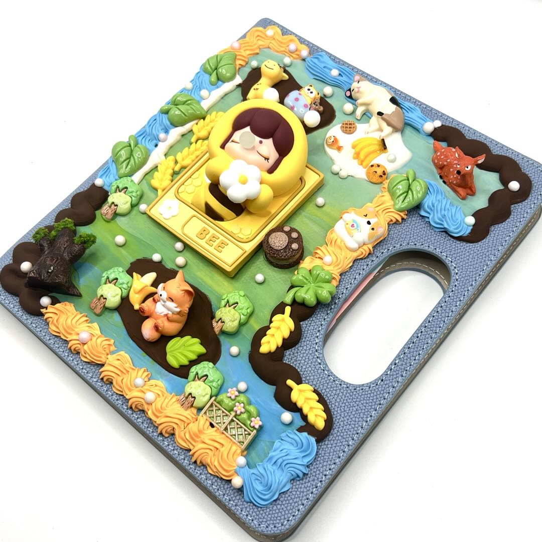 Handmade Portable Carry‑Handle Notebook With Cream Glue - Kosbling Handmade Blind Bag