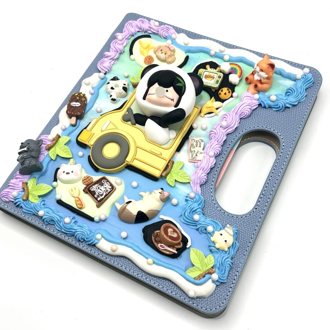 Handmade Portable Carry‑Handle Notebook With Cream Glue - Kosbling Handmade Blind Bag