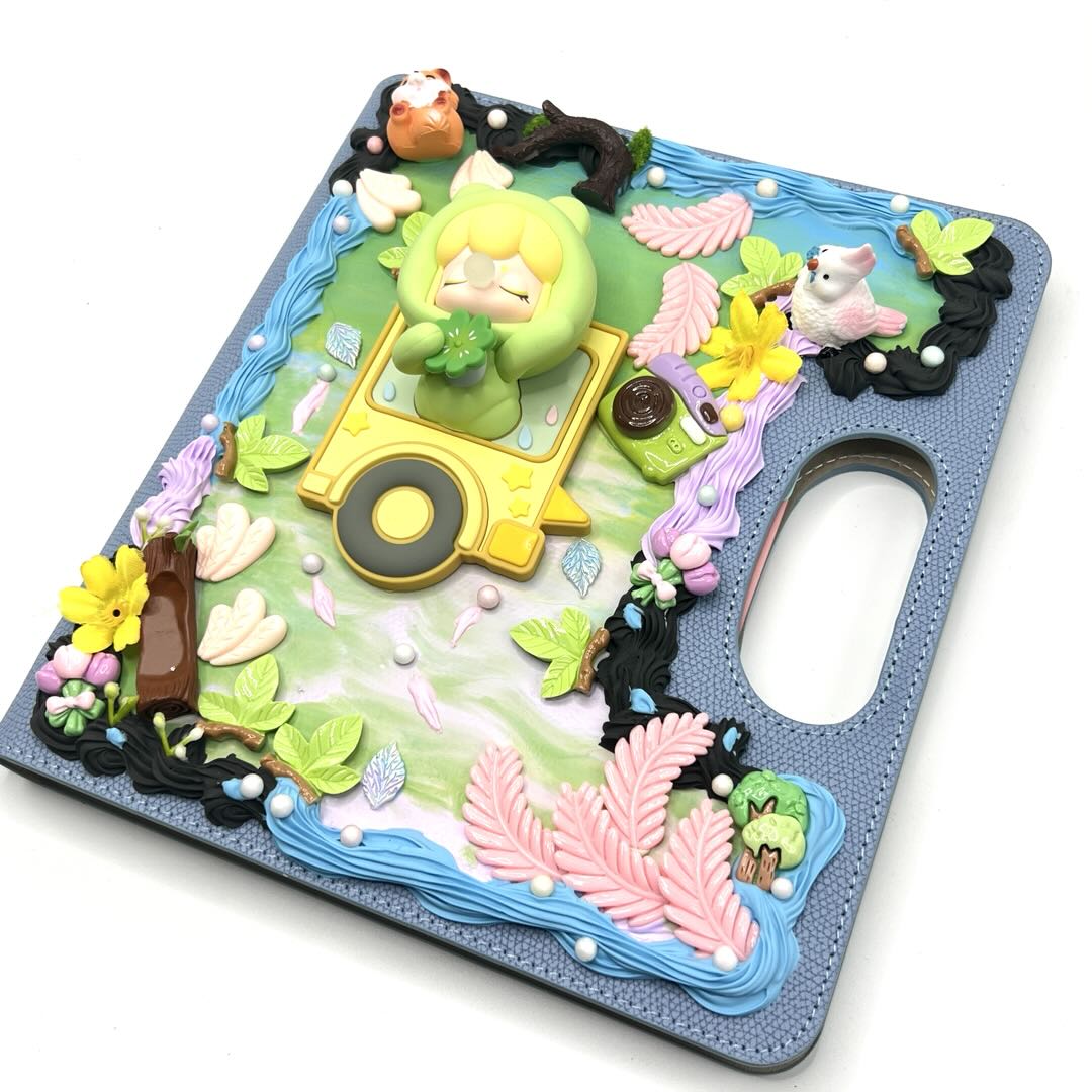 Handmade Portable Carry‑Handle Notebook With Cream Glue - Kosbling Handmade Blind Bag