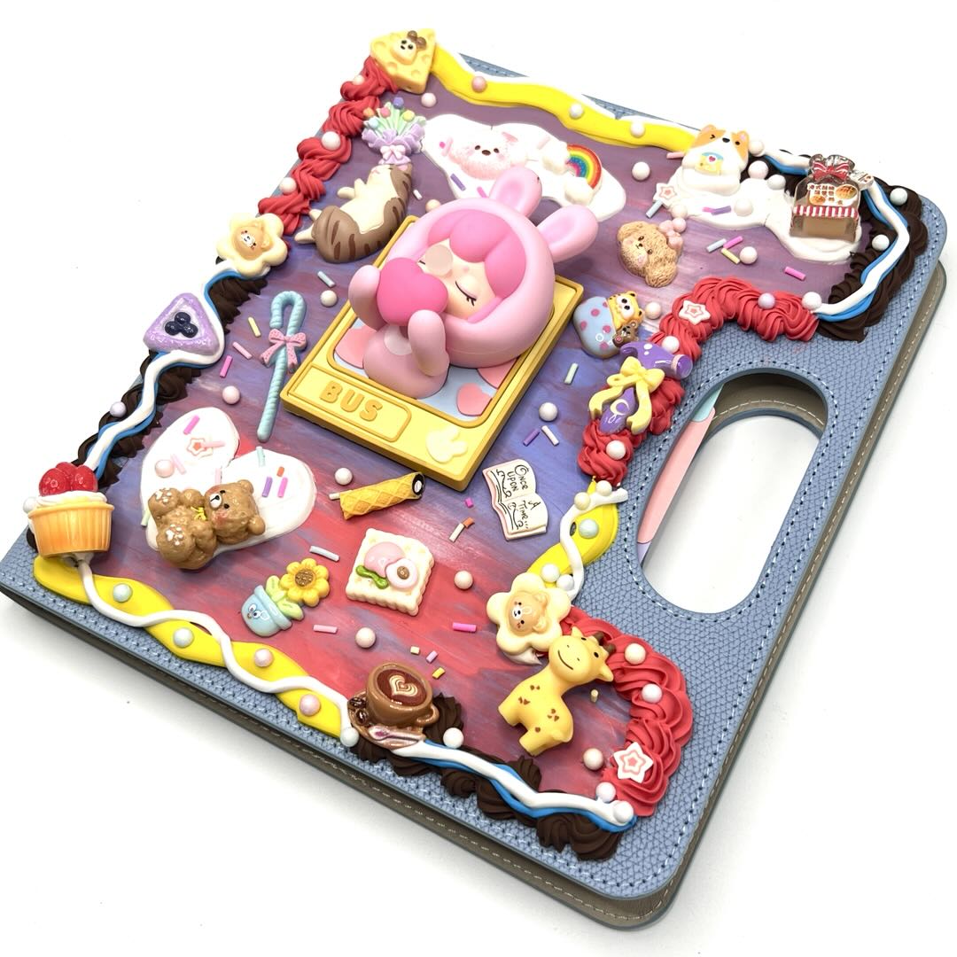 Handmade Portable Carry‑Handle Notebook With Cream Glue - Kosbling Handmade Blind Bag