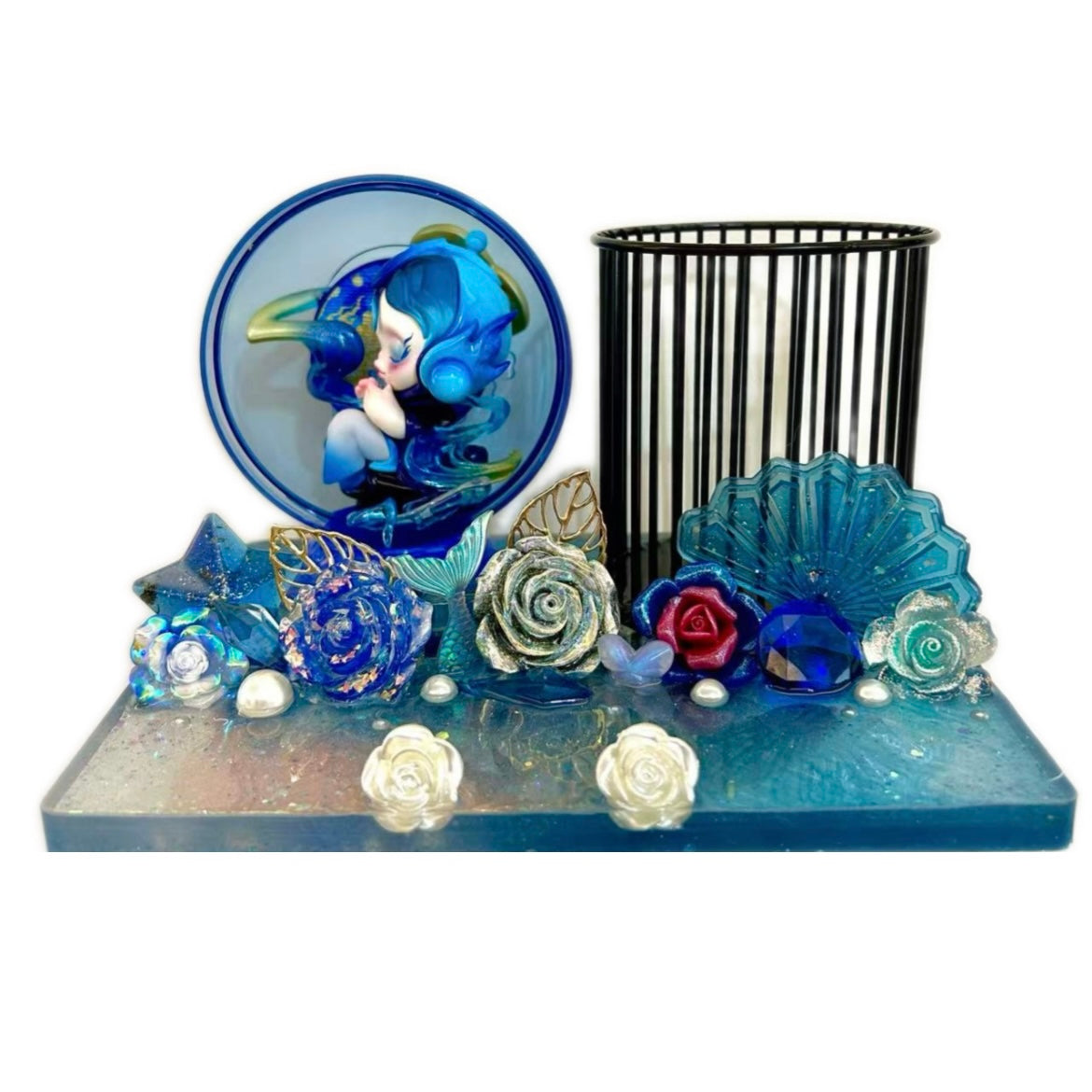 Handmade Resin Stand & Brush Holder 3