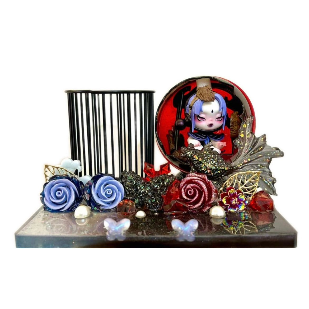 Handmade Resin Stand & Brush Holder 4