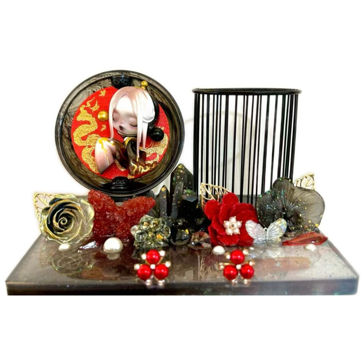 Handmade Resin Stand & Brush Holder 5