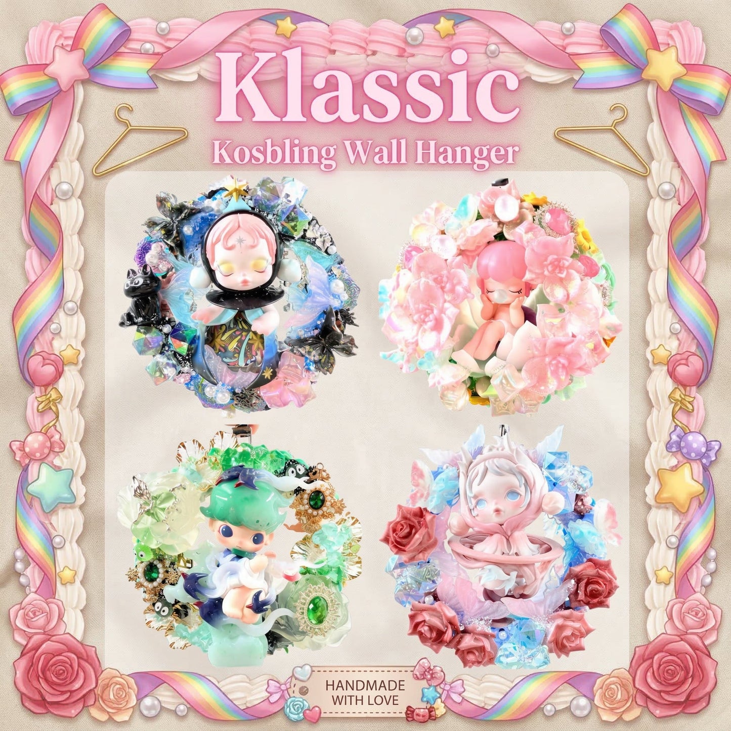 Wall Hanger with Dolls - Kosbling Handmade Blind Bag