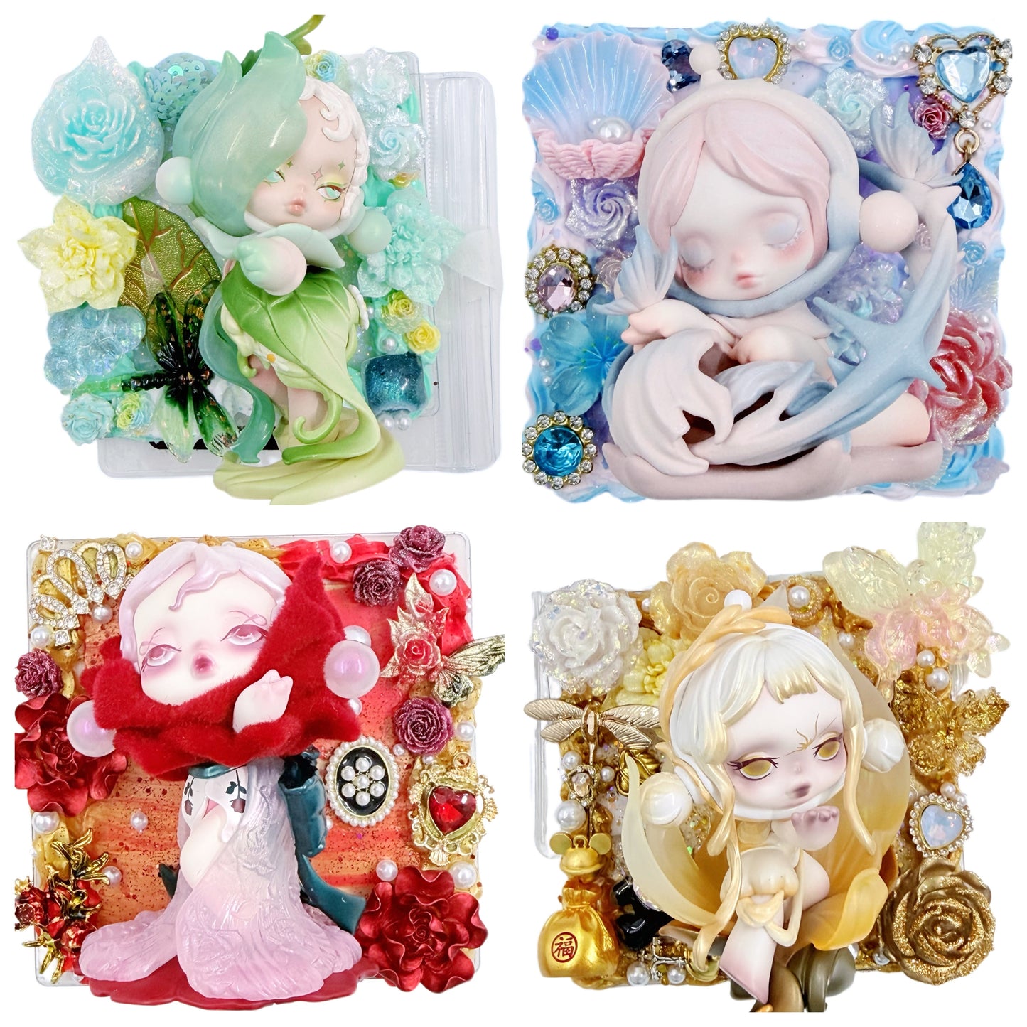 Handmade Large square refrigerator magnets