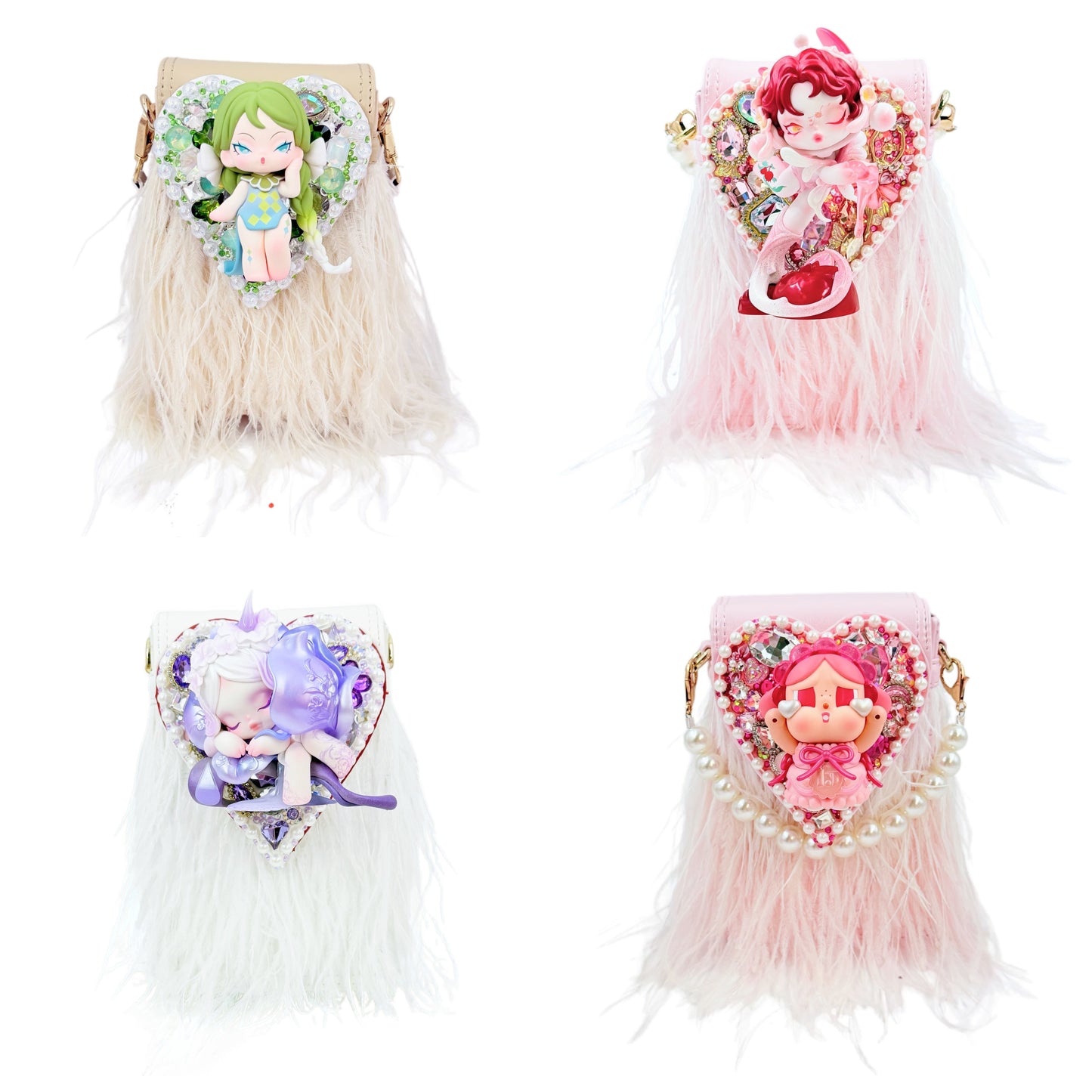 Handmade Heart-Shaped Crossbody Phone Bag