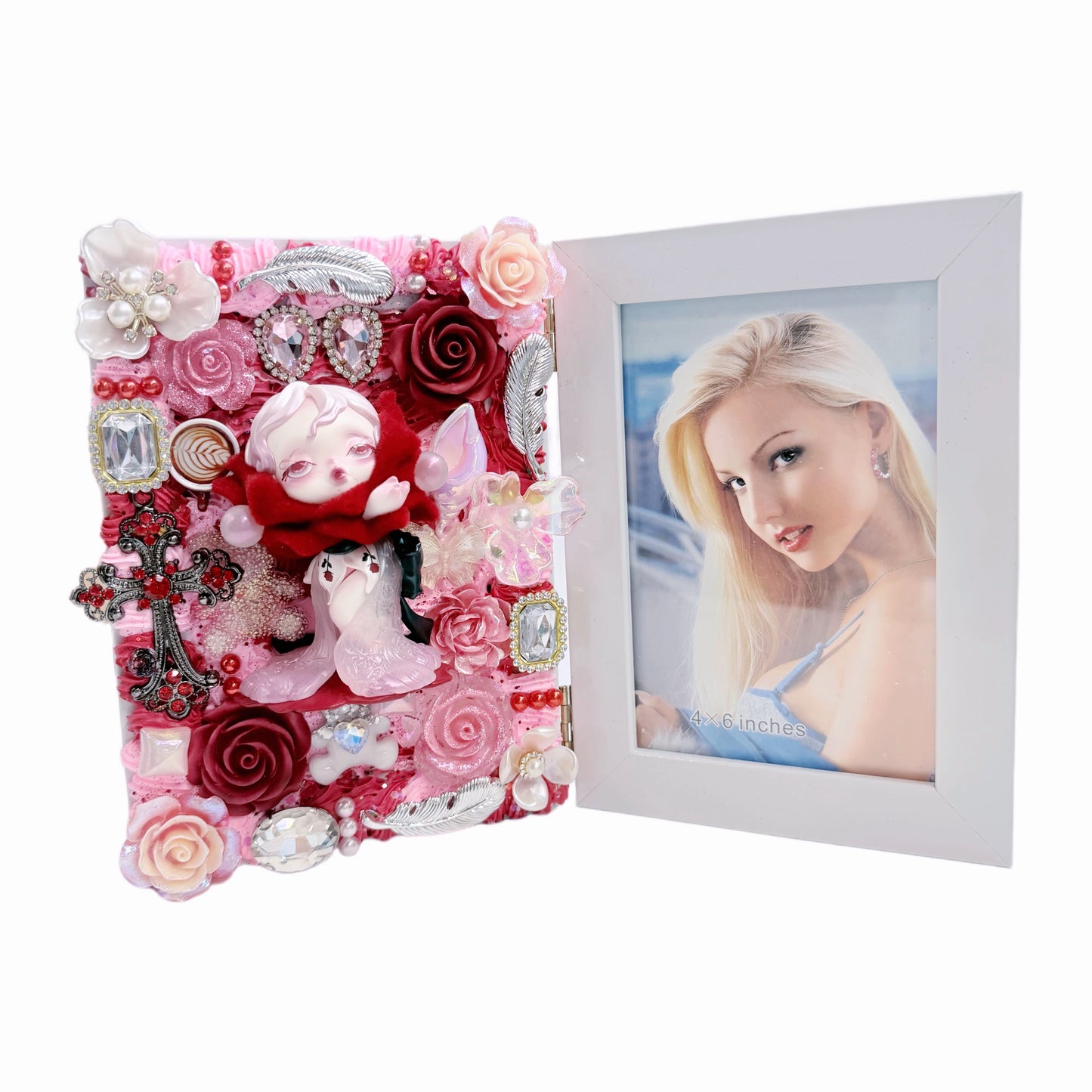 Handmade Folding Photo Frame With Diamond