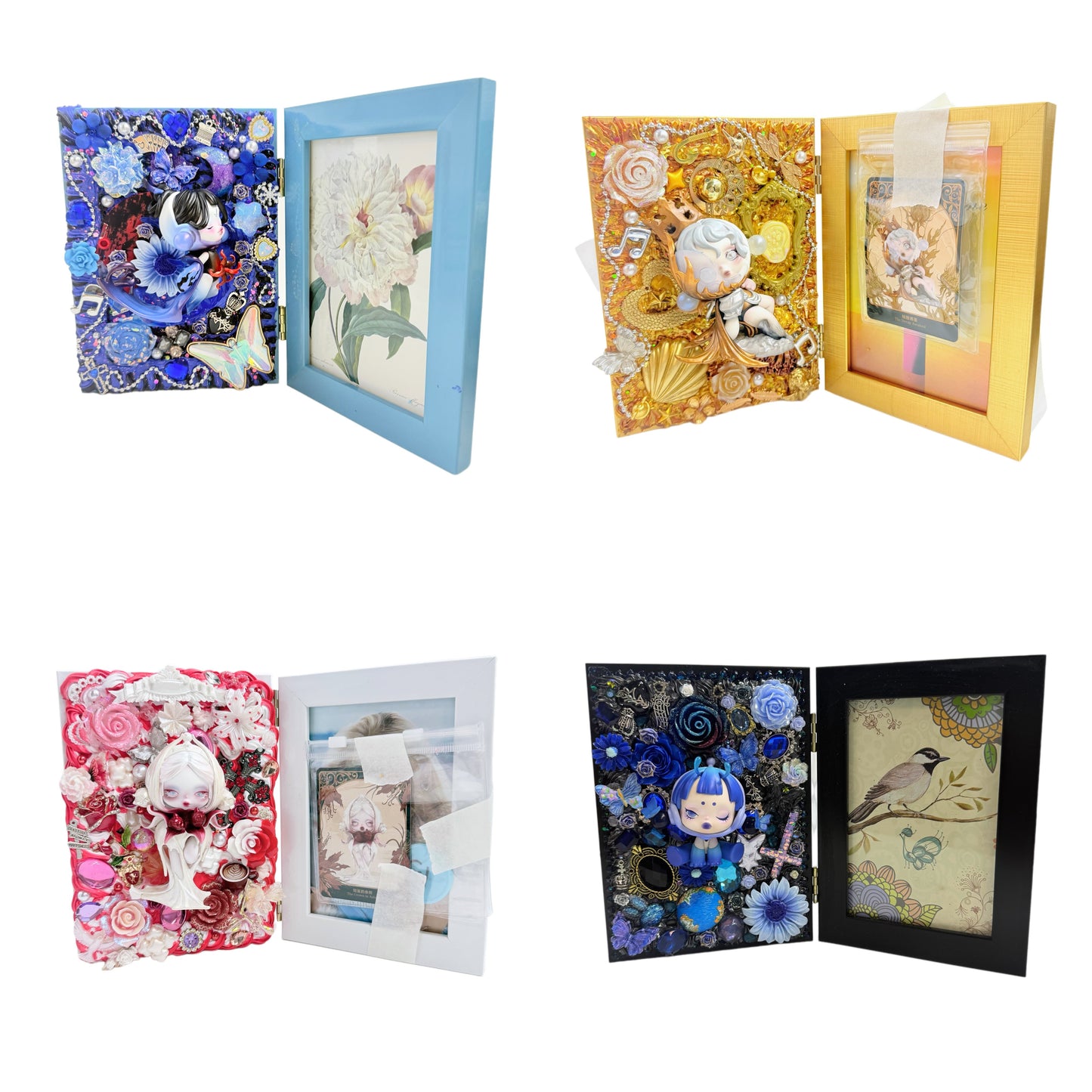 Handmade Folding Photo Frame With Diamond