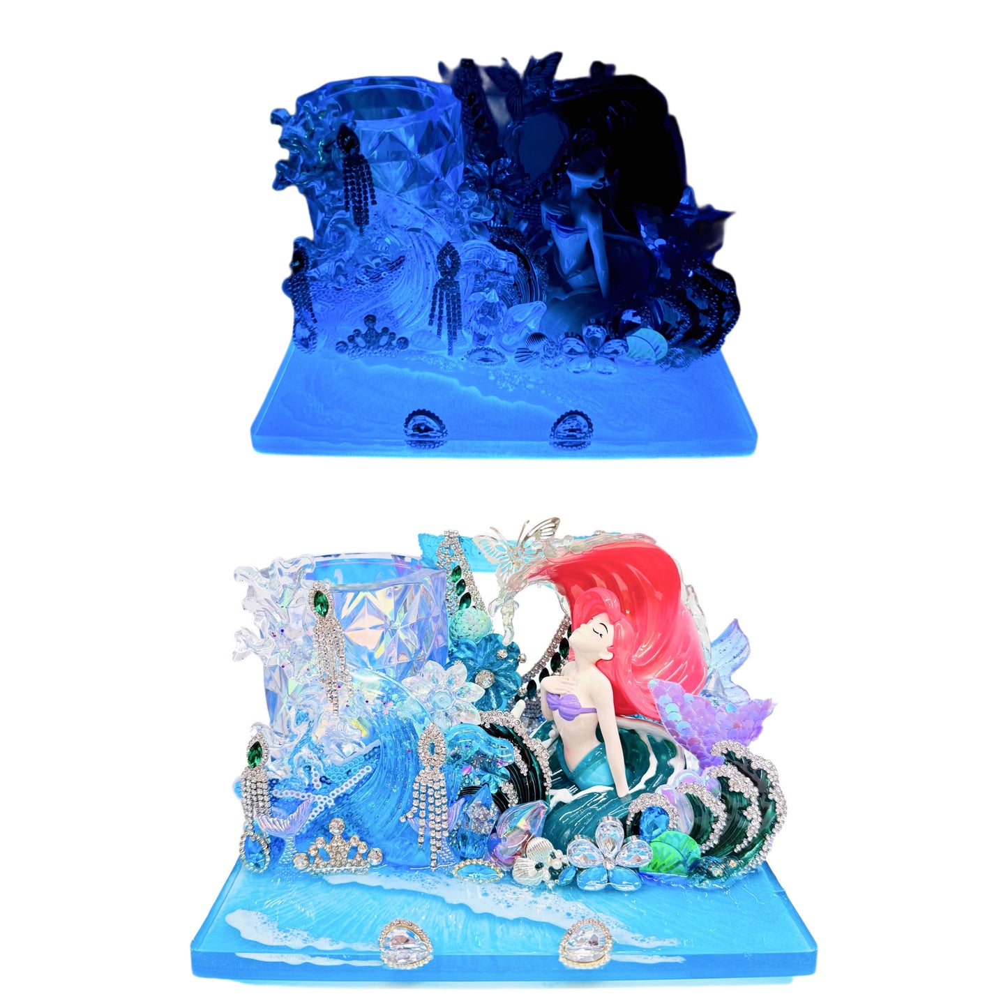 Handmade Mermaid Pen Holder Table Decor