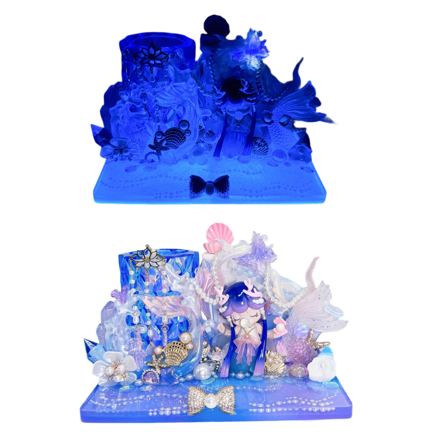 Handmade Mermaid Pen Holder Table Decor