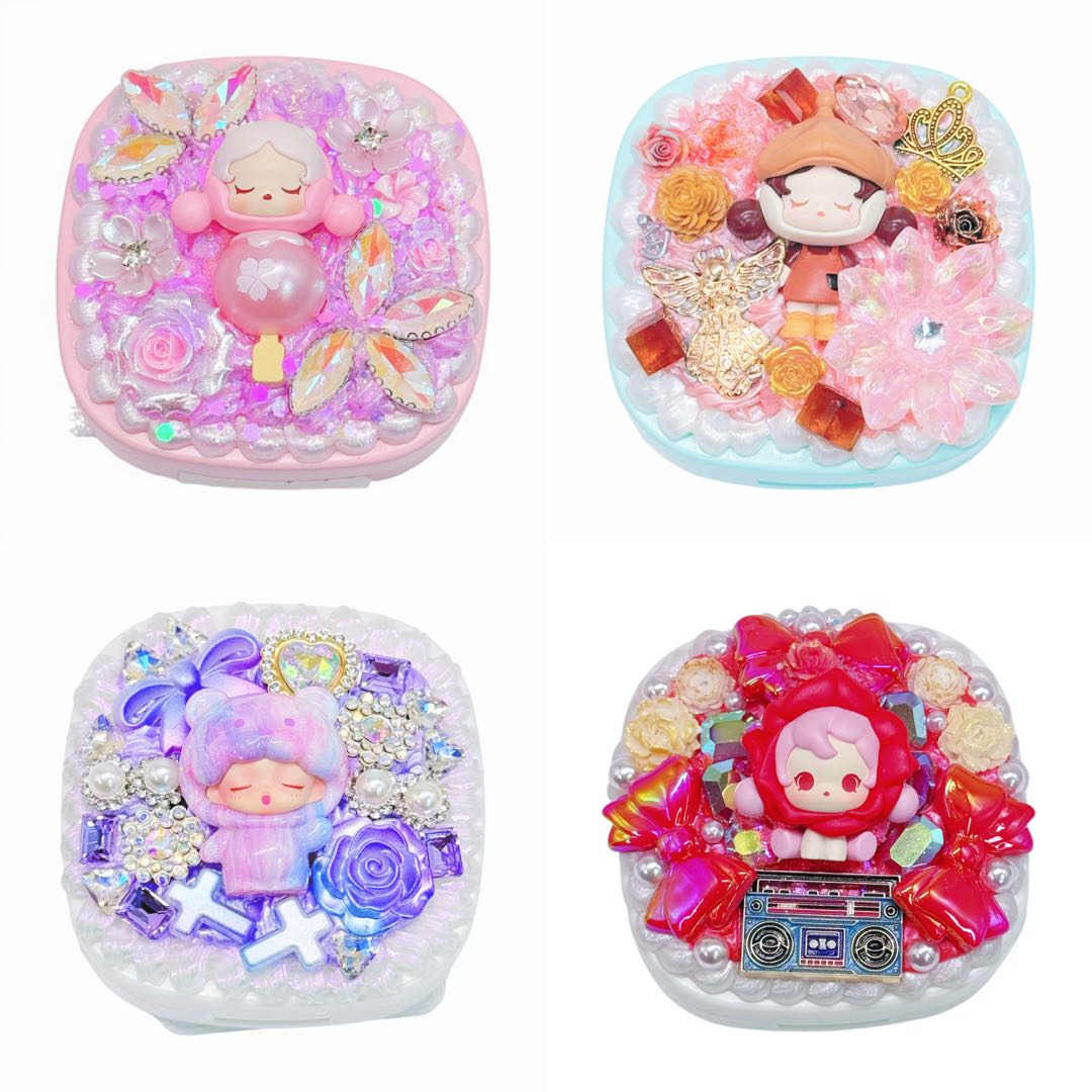Handmade Cream Glue Contact Lens Case 3