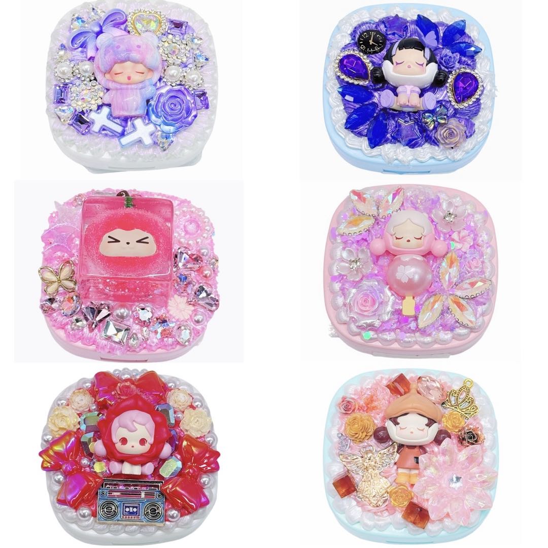 Handmade Cream Glue Contact Lens Case 4