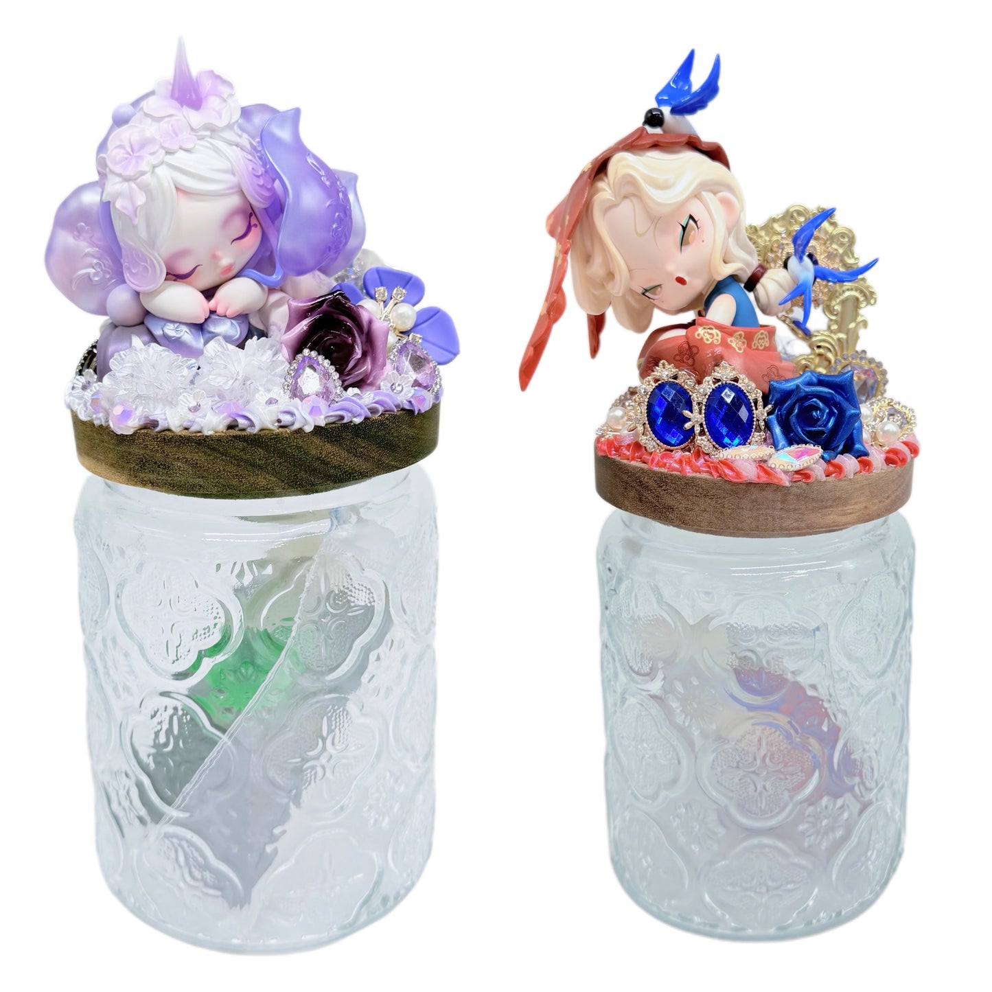 Handmade Candy Jar With Cream Glue