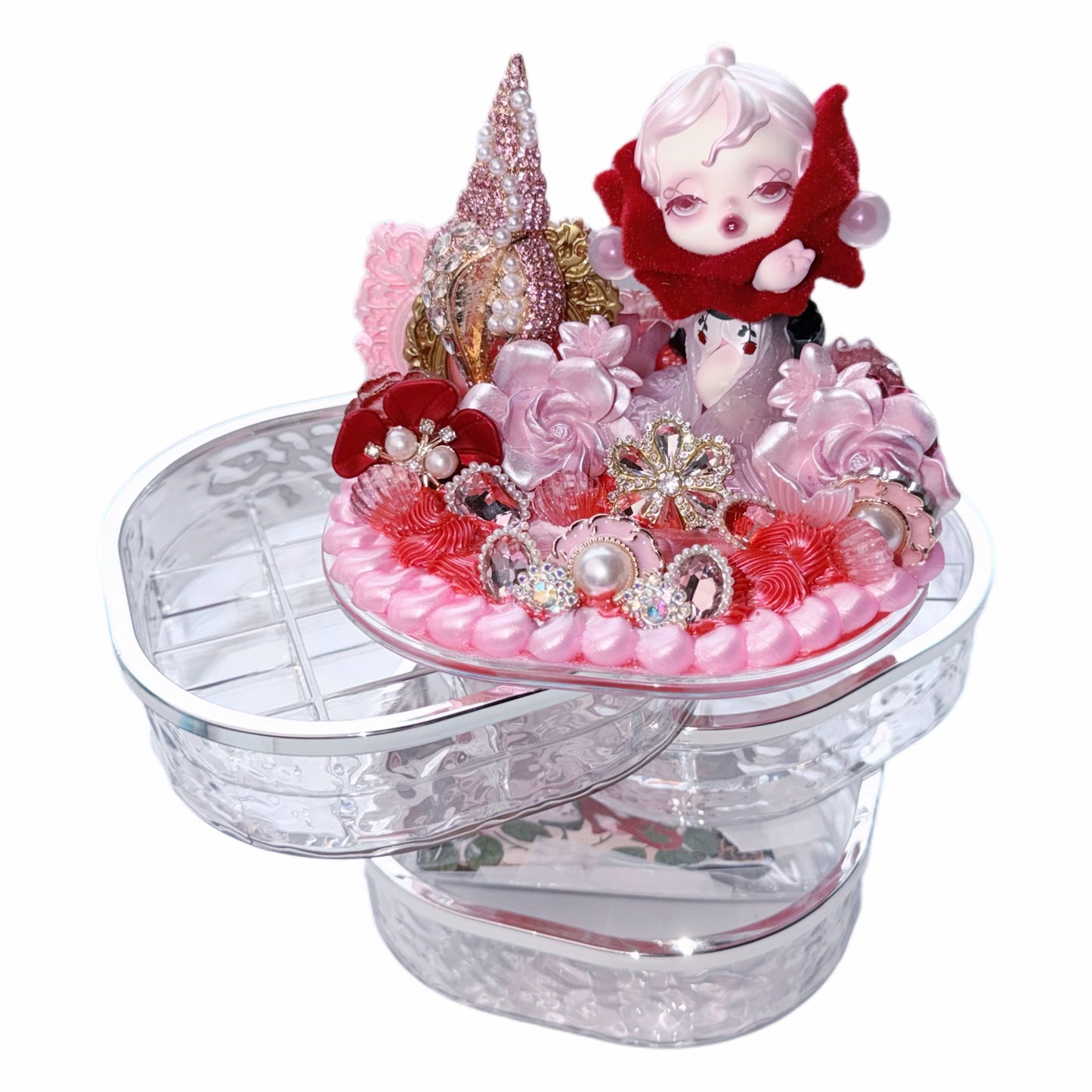 Handmade Wavy 3-Tier Rotating Storage Box