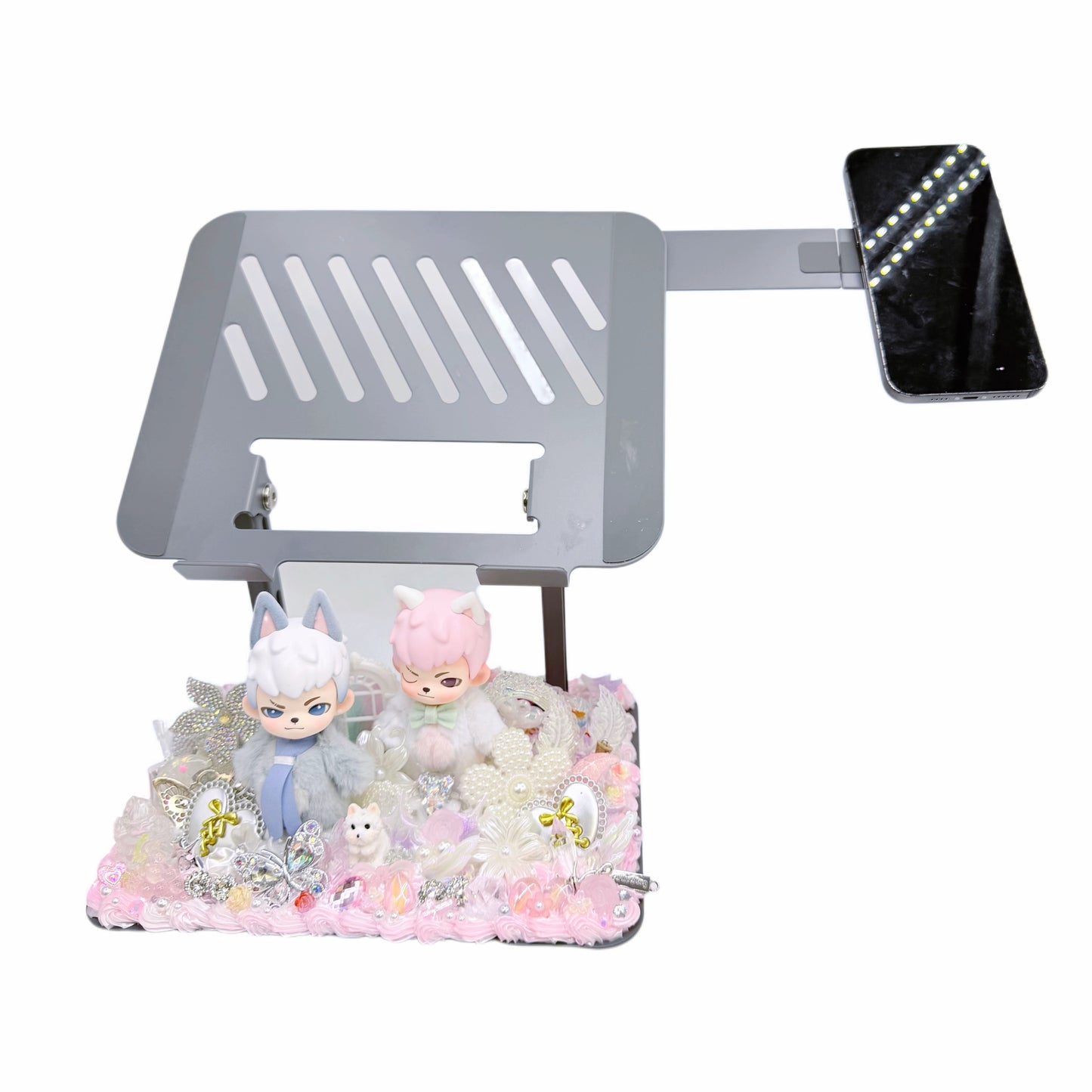 Handmade Laptop Stand with Magnetic Phone Holder