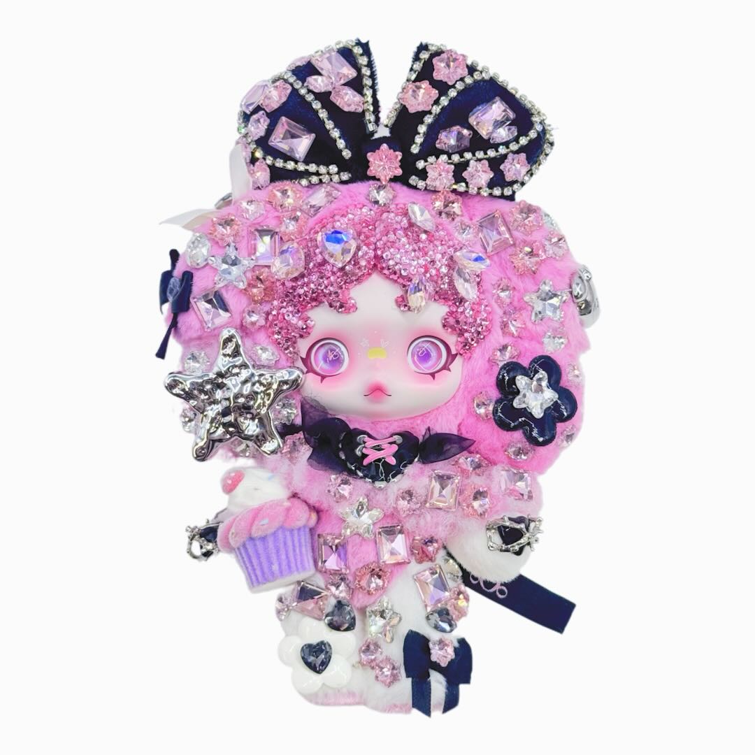 Handmade Diamond Glitter Rhinestone Soft Vinyl Doll