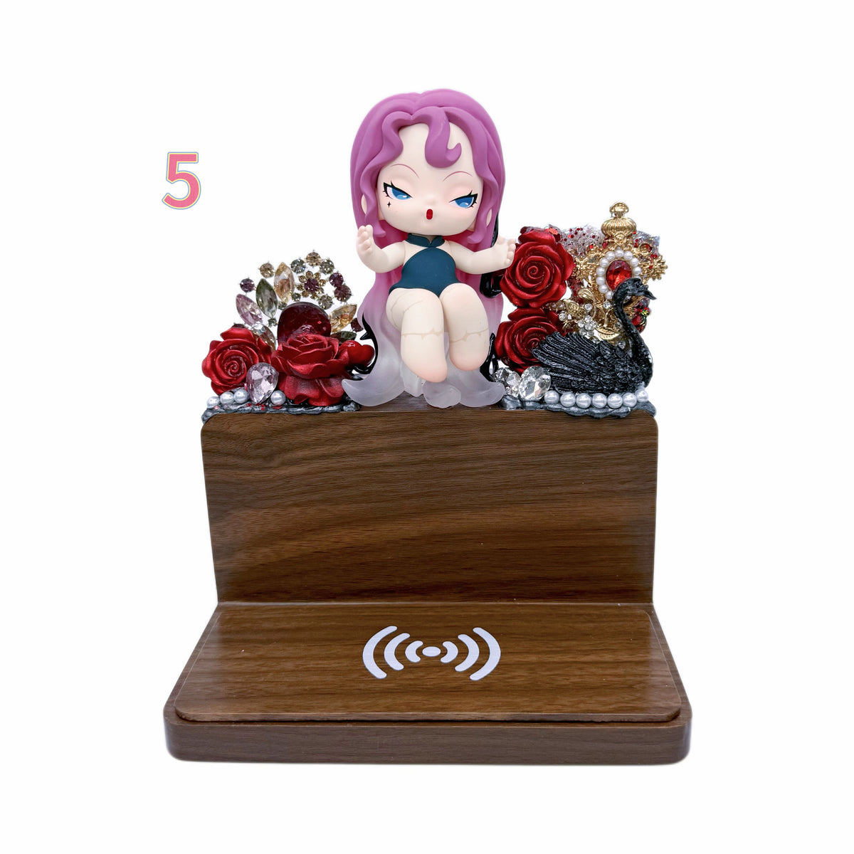 Kosbling In Stock- Wooden Alarm Clock Wireless Charger
