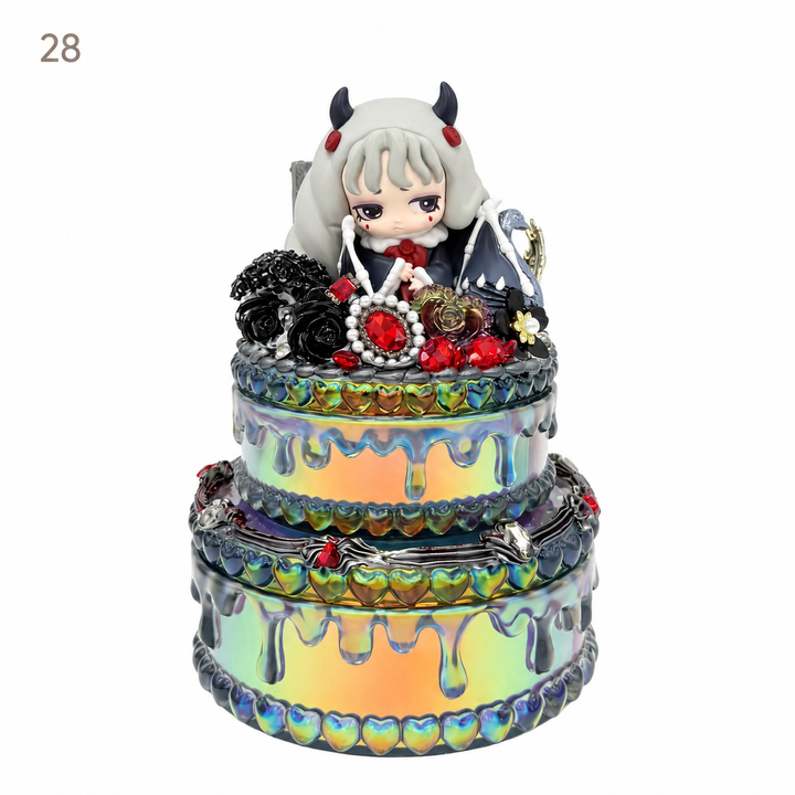 Decorated Cake-Shaped Storage Box