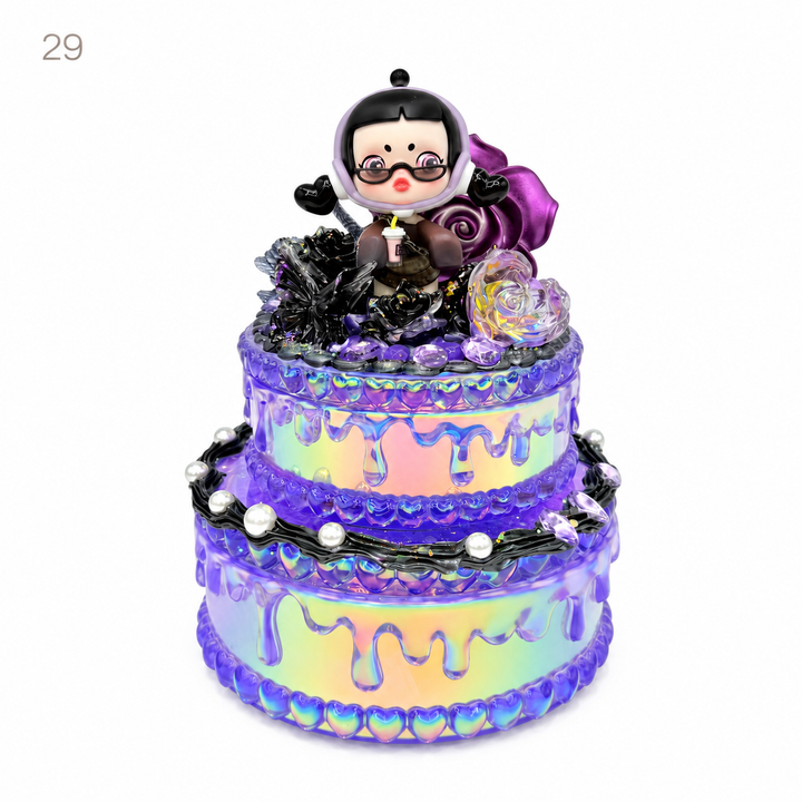 Decorated Cake-Shaped Storage Box