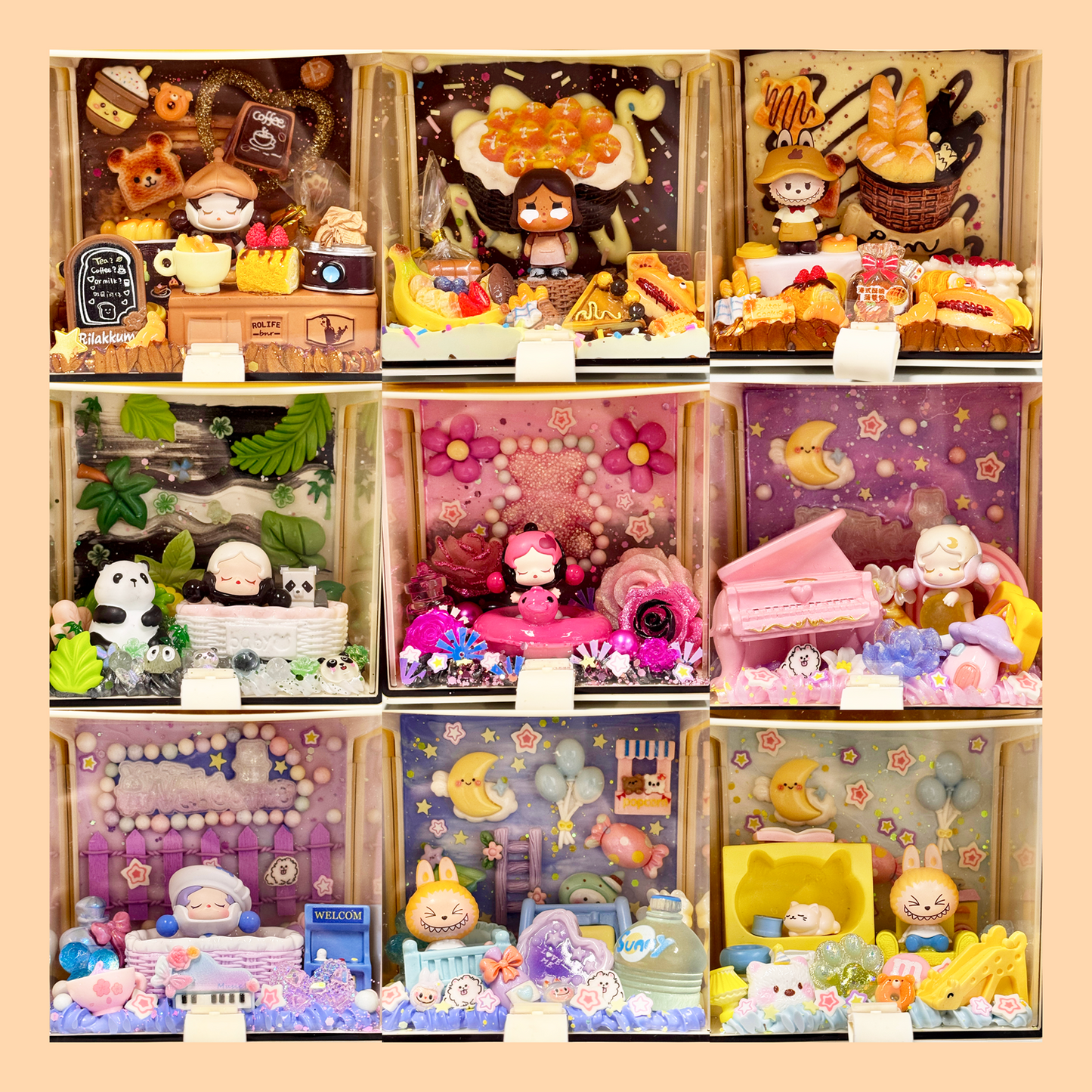 Small Storage Drawer with Cream Glue Doll Diy - Kosbling Handmade Blind Bag