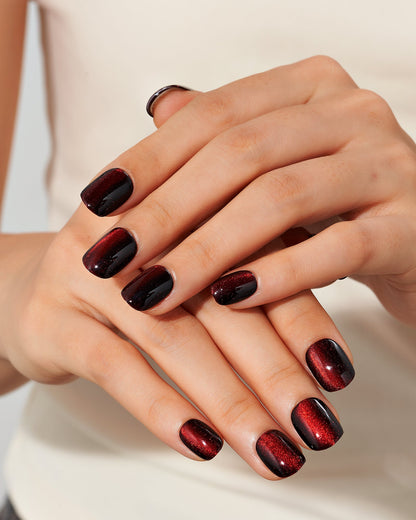KOSBLING nail studio — Cat Eye / Velvet Night / Short Squoval