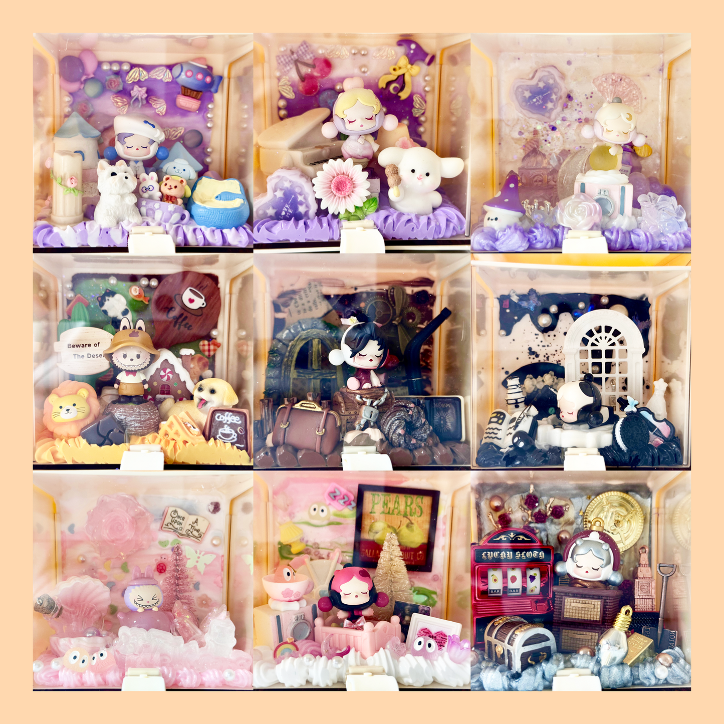 Small Storage Drawer with Cream Glue Doll Diy - Kosbling Handmade Blind Bag