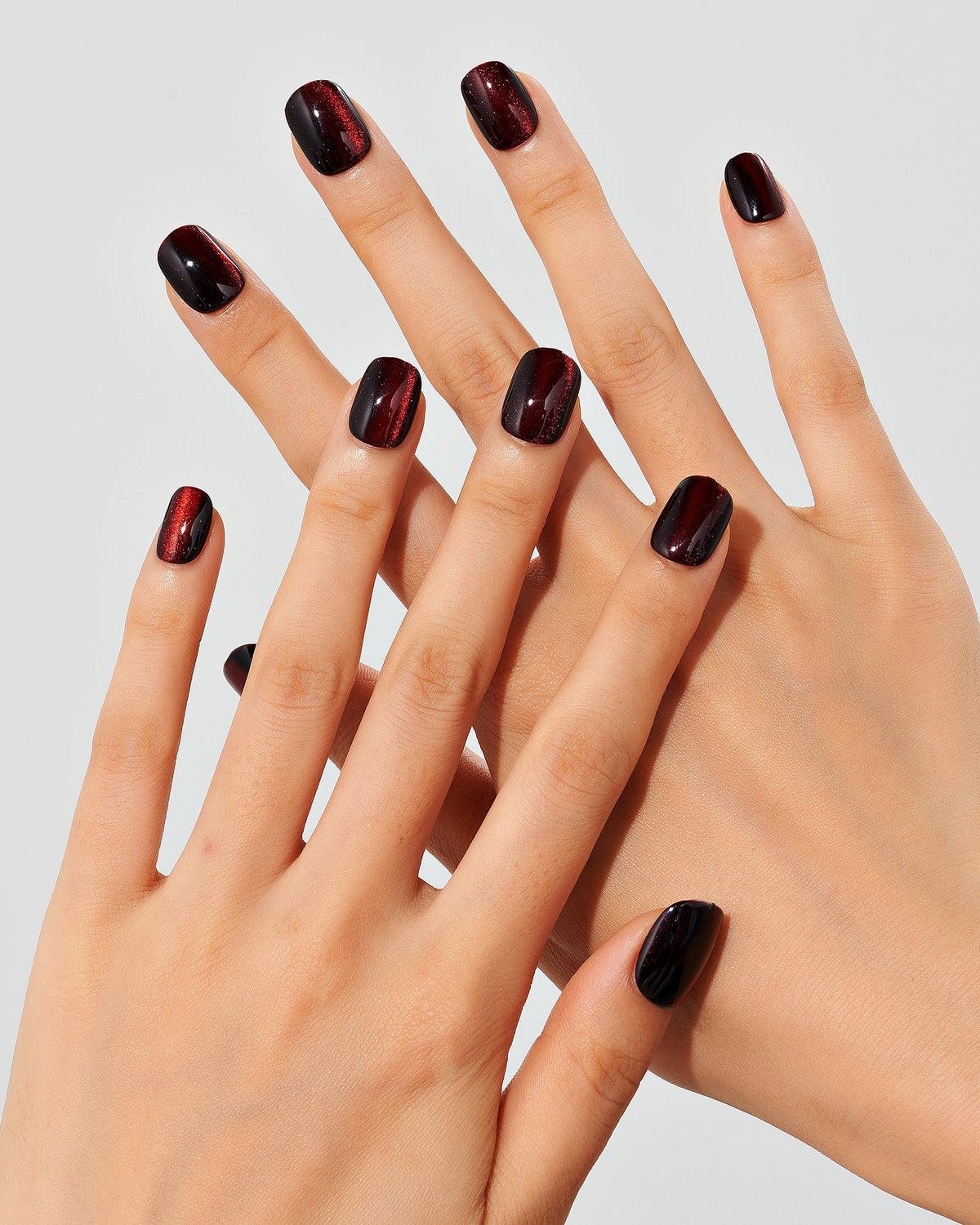 KOSBLING nail studio — Cat Eye / Velvet Night / Short Squoval