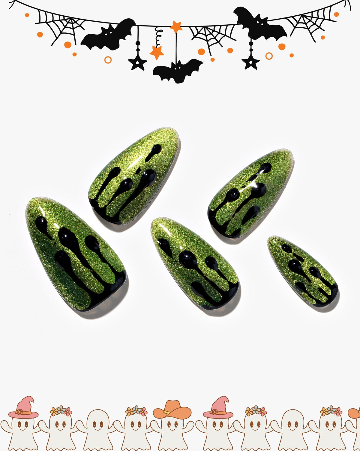 KOSBLING nail studio — Cat Eye / Venomous Green