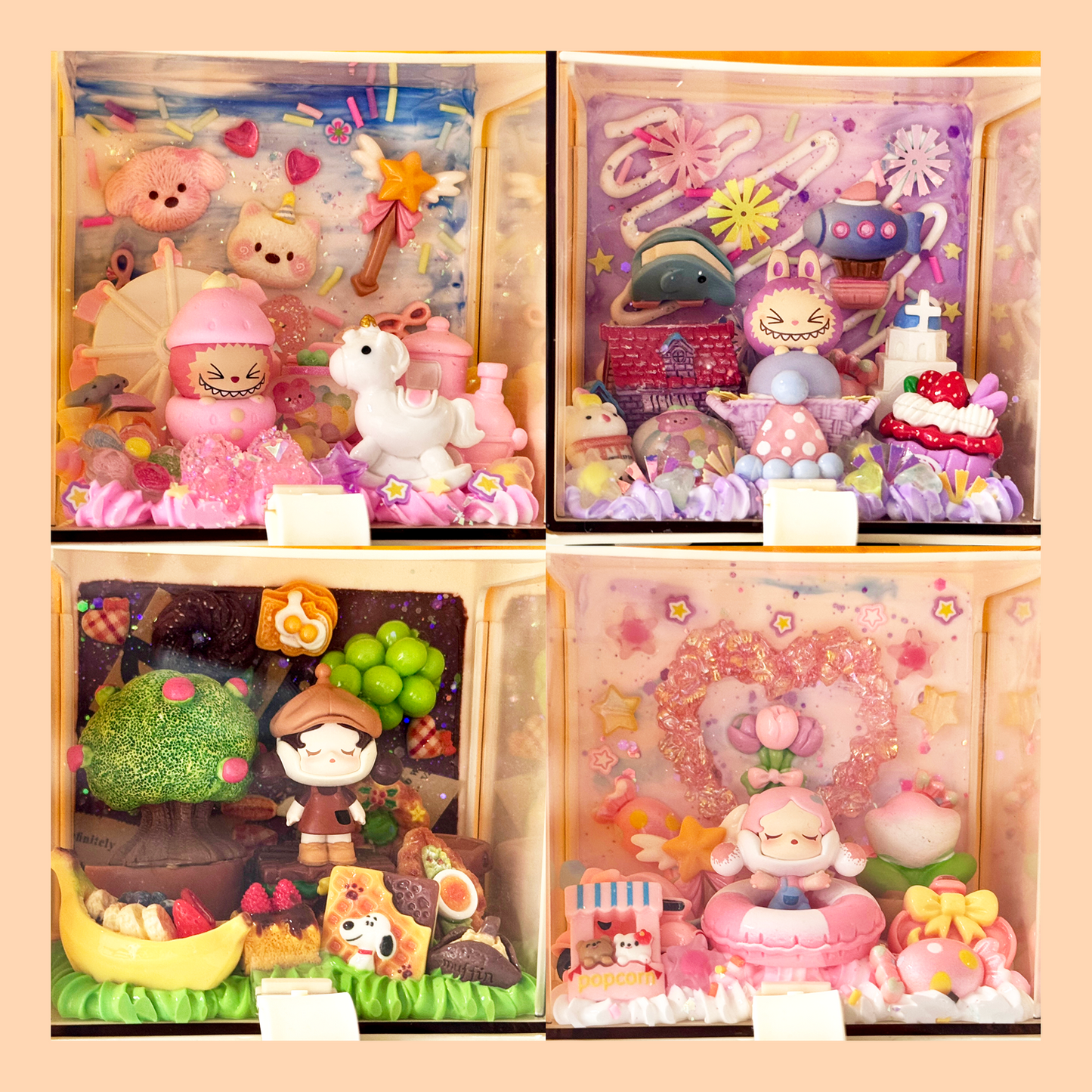 Small Storage Drawer with Cream Glue Doll Diy - Kosbling Handmade Blind Bag